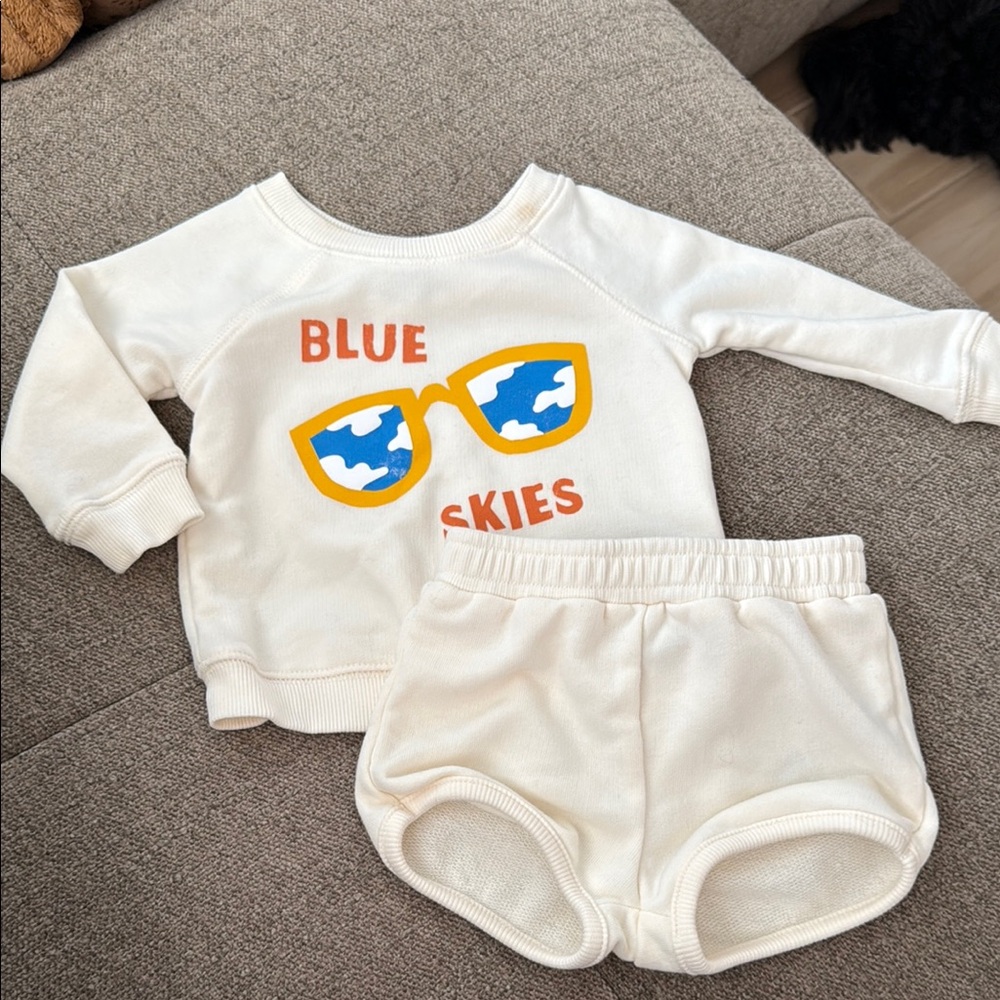 Old Navy Kids Cream Set with Blue Sunglasses Graphic